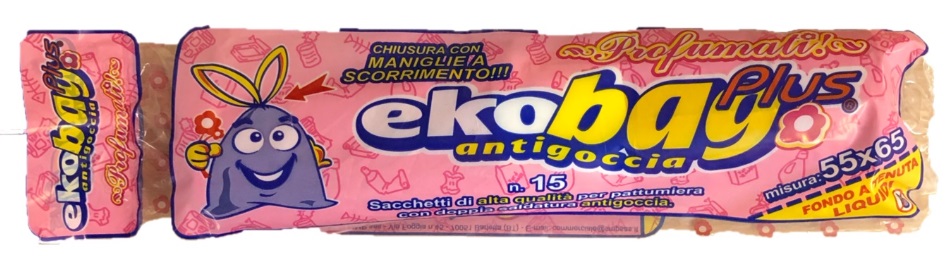  BUSTE PRENDISAC.EKO ROSA PROF.55X65 15PZ.
